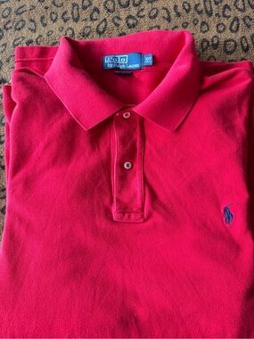 Polo by Ralph Lauren Red Long Sleeve Polo with Blue Pony! 🇺🇸